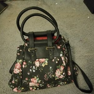 Adam Levine black floral purse